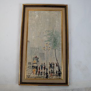 GIDEON: Paris Scene, Figures - Painting