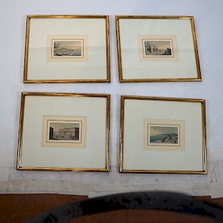 Set of Four Framed Lithographs