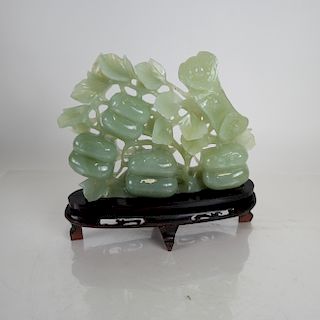 Chinese Celadon Jade Study of Fruit Clusters