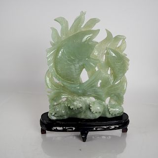 Chinese Pale Green Jade Fish Group