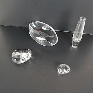 4 Steuben Crystal Objects