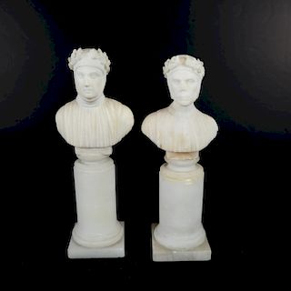 Pair of Classical Marble Busts