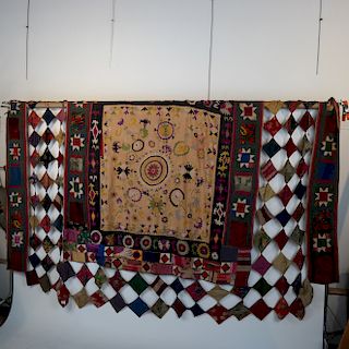 Asian Hand-Sewn, Hand-Embroidered Textile