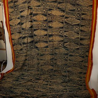 Large Vintage Hand-Dyed Ethnic Textile