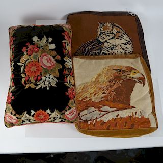 Lot of Three Textiles: Pillow Cases and a Pillow