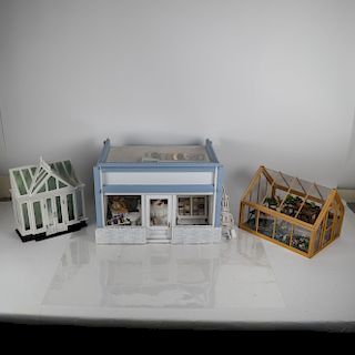 Three Miniature Diorama Homes