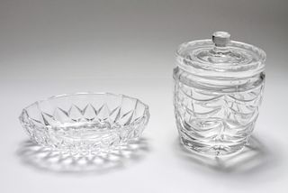 Tiffany & Co. Biscuit Jar & Val St. Lambert Tray