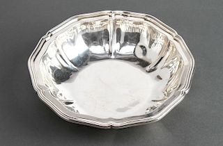 German Continental Silver Lobed Bowl