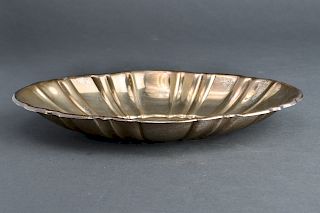 Poole Silver "Old English" Oval Shaped Dish / Bowl
