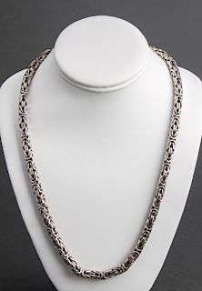 Heavy Sterling Silver Chain Link Necklace