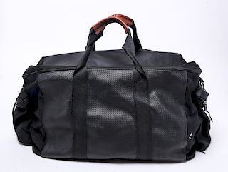 Bottega Veneta Leather & Canvas Travel Bag