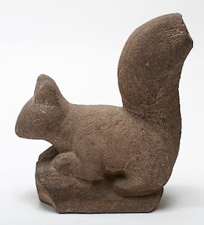 Henry Schoenbauer "Squirrel" Stone Sculpture
