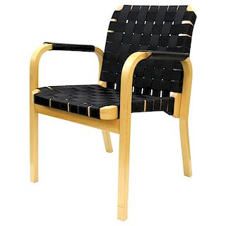 Alvar Aalto Mid-Century Model 45 Woven Armchair