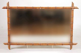 Victorian Faux-Bamboo Mirror, late 19th C.