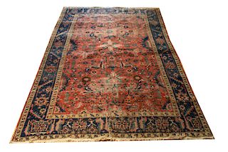 Persian Floral Wool Carpet  10.5' x 7' 5"