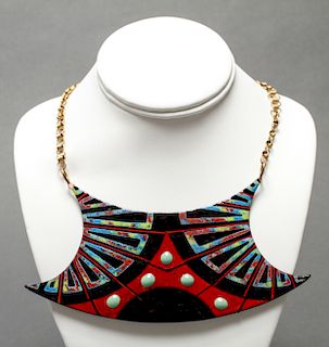 Modern Enamel Costume Jewelry Necklace