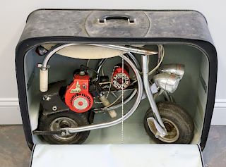 Vintage And Rare Micro Power Scooter Bike In Case