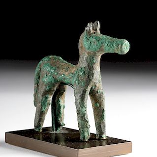 Fabulous Greek Geometric Bronze Horse, ex-Safani