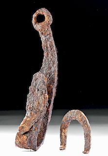 Viking Iron Sword w/ Ring Pommel and Horseshoe