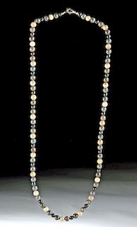 Beautiful Dinosaur Bone / Coprolite Bead Necklace