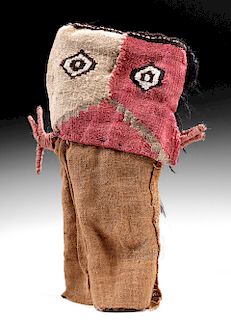 Chancay Polychrome Textile & Reed Doll