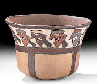 Nazca Polychrome Bowl with Trophy Heads
