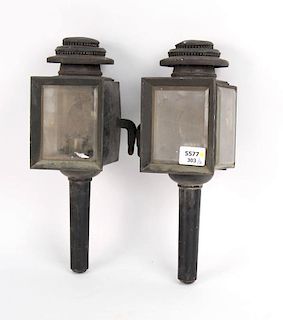 Pair of Carriage Lamps, 19th/20thC.