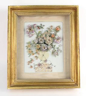Floral Porcelain Wall Hanging,20thC.