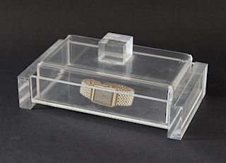 French Mid-Century Lucite Box