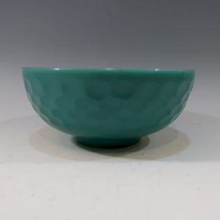 CHINESE ANTIQUE BLUE PEKING GLASS BOWL - QING DYNASTY