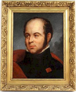Oil on Canvas, Portrait of Man in Uniform, 19th C