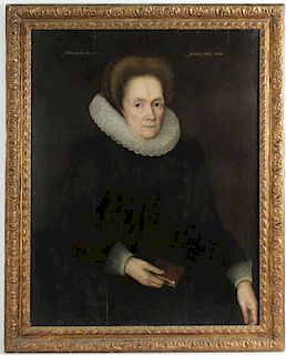 Oil on Wood Panel, Portrait of a Noblewoman