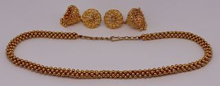 JEWELRY. Indian 22kt Gold Jewelry Grouping.