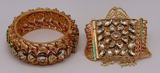 JEWELRY. Grouping of (2) Indian Bracelet.