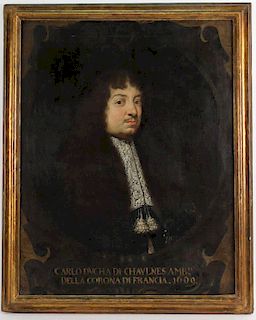 Oil on Canvas, Portrait of Italian Nobleman