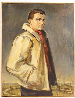 Oil on Canvas, Portrait of a Man, Armand Thibault