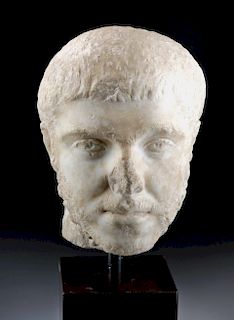 Published Roman Marble Head of Bearded Male