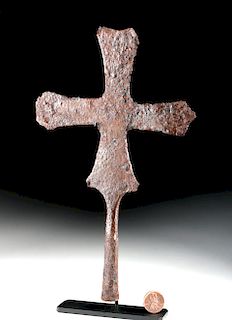 Early Byzantine Forged Iron Processional Cross