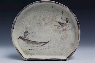 Japanese pottery dish.