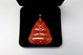 Chinese agate Buddha pendant