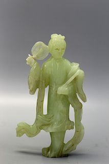 Chinese carved jade figure of Meiren.
