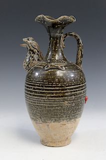 Chinese pottery pitcher.