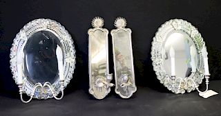 Vintage Pair Of Venetian Mirror Style Sconces