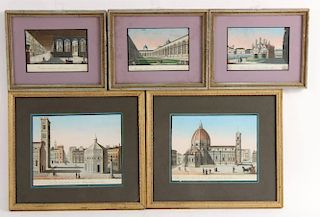 Two Sets of Italian Scene Prints
