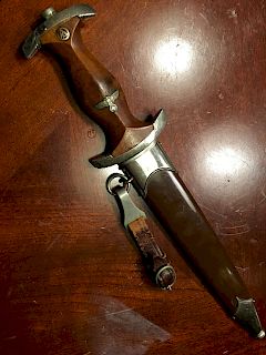 OLD Nazi German RZM SA Dagger with hanger, marked M7/13