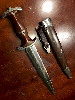 OLD Nazi German RZM SA Dagger with hanger, marked M7/36