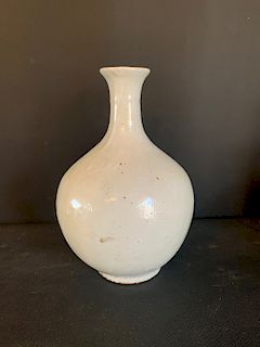 Joseon Period White Bulbous Vase