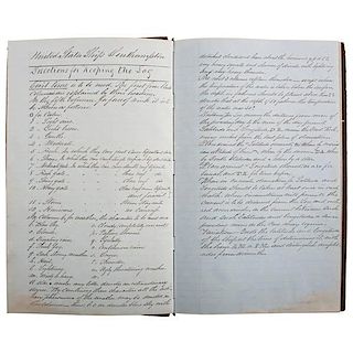 Ship's Log for the USS Southampton, 1851, Kept by Lt. Peter Turner 