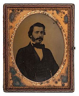 Pre and Post-Civil War Photographs of Warren Adams, Including Half Plate Ambrotype by George S. Cook 