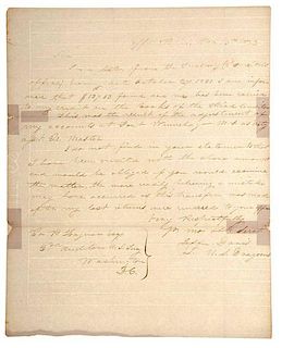 Jefferson Davis ALS, November 13, 1833 